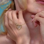 Miniature Bibles Heart Pendant Gold Necklace With Purple Gemstone by My Nano Jewelry